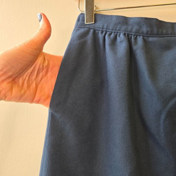 Pendleton Vintage Wool Academia Preppy Old Money Midi Skirt Blue Size 6 - Picture 7 of 11